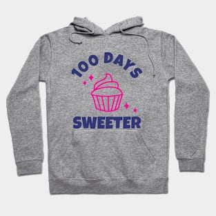 100 Days Sweeter - Happy 100 Days Of School Celebration Party Hoodie